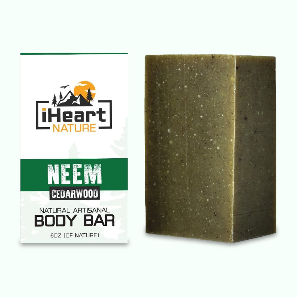 Neem Soap For Face & Body - Neem Helps with Acne, Blackheads, Skin Fungus, & Skin Irritations - iHeart Nature