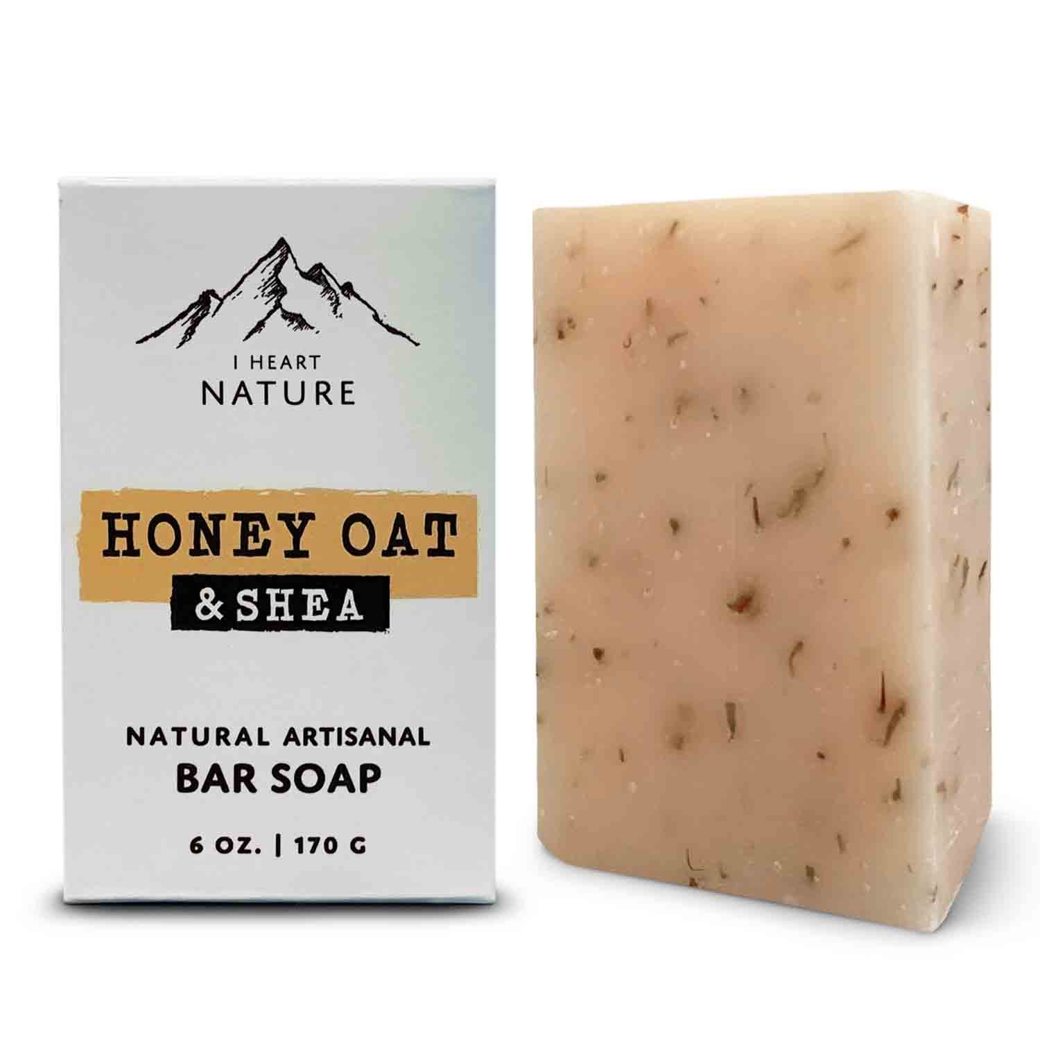 Honey Oat & Shea Butter Soap - Rich Creamy Lather, Nourishing and Gentle for All Skin Types