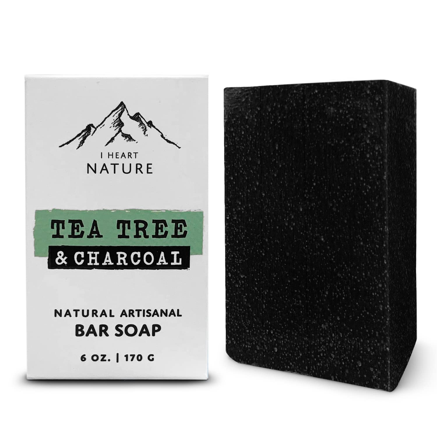 Tea Tree Charcoal Soap - Rich Creamy Lather, Nourishing and Gentle for All Skin Types