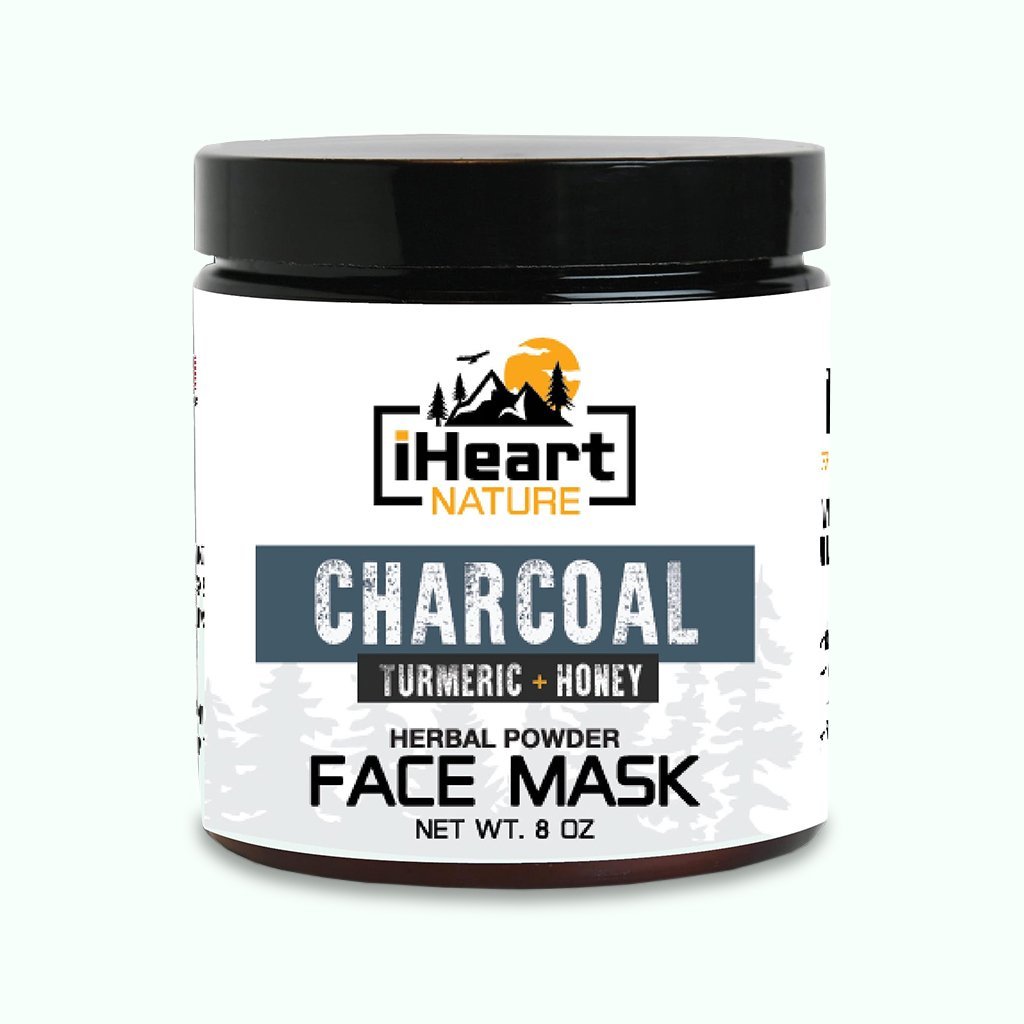 Activated Charcoal Face Mask (DIY Powder) with Turmeric, Honey, and Vitamin C Powder Blend - iHeart Nature
