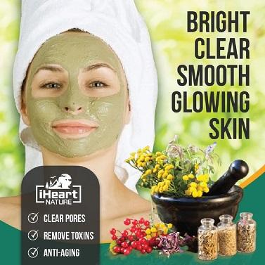 Matcha Face Mask (DIY Powder) with Neem and Mint Herbal Powders - iHeart Nature