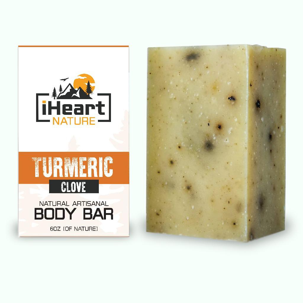 Turmeric Soap For Face & Body - Turmeric Helps With Acne, Dark Spots, Blemishes, & Lightens Skin - iHeart Nature